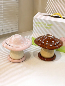 MODERN SWEETHOME | Cute Mushroom Designed Dishes Set Single Person Use