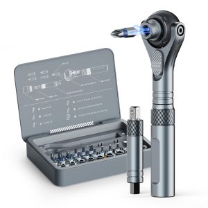 OIMG | 40 in 1 Magnetic Ratchet Screwdriver and Socket Set with Detachable 180° Ratchet Handle Extension Rod S2 Steel Bits CR-V Sockets