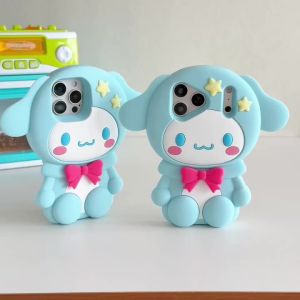 Sanrio | Sanrio Dễ Thương Ba Chiều Nơ Ngồi Chó Yugui Hoạt Hình Ốp Điện Thoại Di Động Cho iPhone Vỏ Bảo Vệ Silicon Chống Sốc