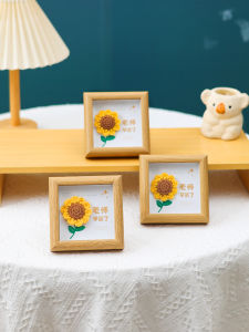 งานฝีมือทอผ้าขนสัตว์ดอกทานตะวันที่ประณีตสำหรับกรอบรูป ของขวัญสร้างสรรค์สำหรับครูในวันครู ของขวัญสำหรับครูประถมศึกษา