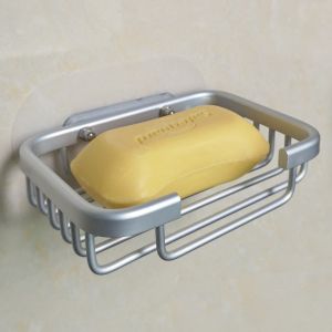 Hộp Đựng Xà Phòng Bằng Nhôm Không Gỉ Không Cần Khoan Dán Vô Hình Kệ Thoát Nước Cho Phòng Tắm Kệ Đựng Khăn Lau Nhà Trong Bếp