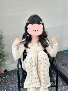 Early Autumn New Style Ice Silk Wide Leg Floral Pants High Waist Loose Casual Straight Leg Sports Trousers for Women