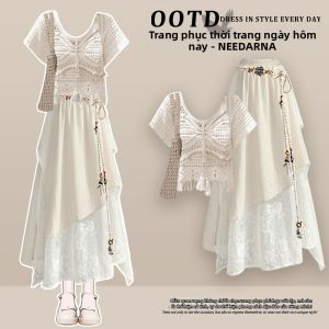 NEEDARNA | Đầm Nẹp Eo Phong Cách Bohemian