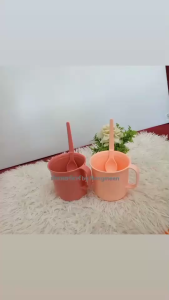 Tupperware แก้วน้ำ+ช้อน TC Drink Mug 350ml (เลือกสีได้)