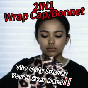2-in-1 Anti-Static Night Cap Hat Frizz Reduction Smooth Sleep Aid Breathable Net Easy Wear for Long Straight Or Curly Hair