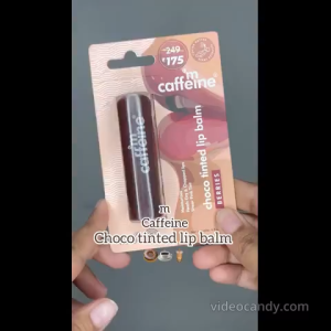 mCaffeine Choco Lip Balm with Berries Moisturizes Lip - Pink Tint For Men & Women For All Skin Types