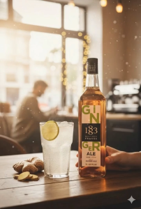 1883 MAISON Routin Ginger Ale Syrup 1L - Premium French Syrup for Refreshing Drinks & Cocktails