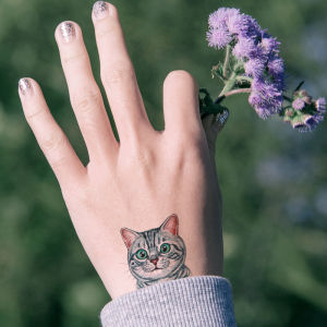 Miếng Dán Hình Mèo Chống Thấm Nước Lâu Trôi Dễ Thương Cho Trẻ Em Và Người Lớn Miếng Dán Mặt Và Tay Hoạt Hình Hoạt Hình Cá Tính Tươi Mới