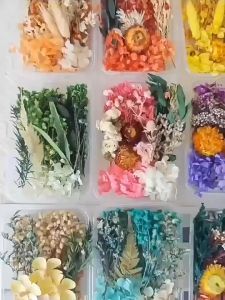 Mixed Dried Flowers DIY Bunga Kering Mix Untuk Resin Untuk Isian Resin Epoxy / Lilin Aromaterapi Random