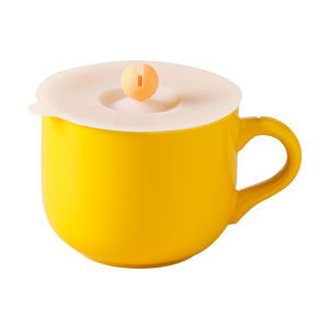 Nordic Style Ceramic Mugs Large Capacity Office Cups Milk Coffee Breakfast Oats Cup with Lid Spoon Anti-Scalding Couples Cups
