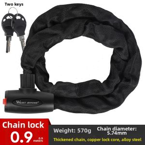 West Biking | Theft-Proof Combination Rustproof Extended Chains Lock