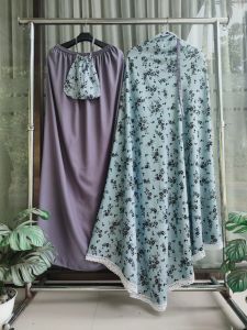 Mukena Rayon Dewasa Motip Soraya (kerut kening)Free Tas Mini Travelling