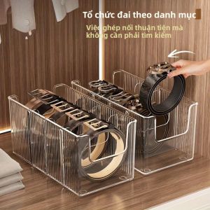 Hộp Đựng Thắt Lưng Nam Trong Suốt Có Ngăn Chia Hộp Đựng Cà Vạt Để Bàn Chất Liệu Nhựa Có Thể Tái Sử Dụng Hộp Đựng Đồ Đa Năng