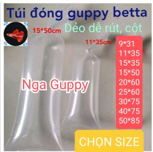 [HCM] 500 gramTúi Đóng Cá Cảnh - Nga Guppy - các  Size.