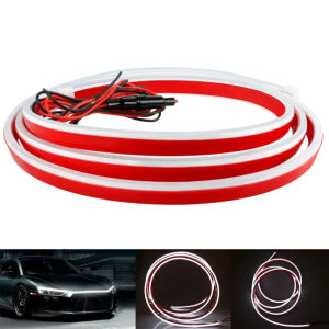 EKLEVA Scan Starting LED Car Hood Light Strip Decorative Lamp Flexible DRL Daytime Running Lights Auto Headlight Strips Car Accessories