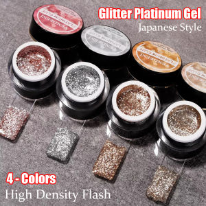 Vendeeni 4 Colors High Flash Gel Nail Polish Hybrid Glitter UV Soak off Gel Varnish Shiny Platinum Painting Nail Art Gel Lacquer