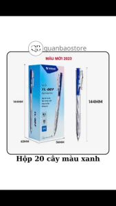 ( Lẻ 1 cây) Bút bi bấm Thiên Long 027 nét 0.5mm mực xanh đỏ đen. Hàng chính hãng Thiên Long