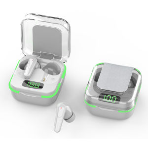 Plus80 ANC Earbuds Aurora Breathing Lights LED % Display Transparency Mode Spatial Audio 12H Playtime 200mAh Battery