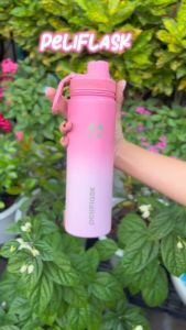 Peliflask กระติกน้ํา กระติกน้ําเก็บอุณหภูมิ แก้วเก็บอุณหภูมิ สีไล่ สแตนเลส304 พร้อมหูหิ้ว