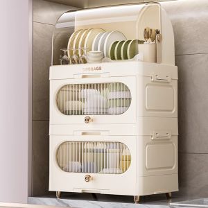 MMZECE | Water Draining Multi-functional Dishware Storage Box