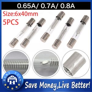 【Local delivery】 Special Microwave Oven Fuse 6*40mm 0.65A 0.7A 0.8A Glass Tube Fuse 6x40mm High-Pressure Fuse ZJJ-Oven-Fuse