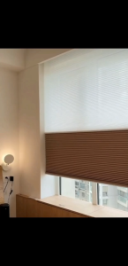 168 double-layer day and night curtain roller curtain full blackout sunshade bedroom study office hand-operated lifting roller (height 160cm)