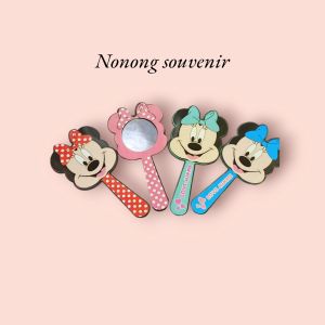 Isi 50pcs Souvenir kaca Cermin Karakter Minnie Mouse kemas plastik