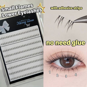 Dorisna ngọn lửa nhỏ dưới lông mi với miếng dính cổ tích không khí Lông mi giả không cần keo phân đoạn tự nhiên dưới lông mi Manga lông mi trang điểm lông mi