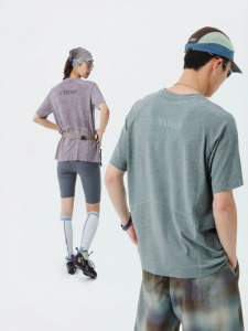 nothomme blue | Áo Thun Knit MESH Không Đường May Thấm Mồ Hôi Co Dãn Cao