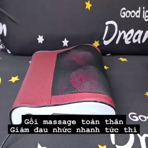 Gối massage vai gáy cột sống 6 nút gối massage cổ vai gáy máy massage hồng ngoại 20 bi gối massage cổ vai gáy hồng ngoại trị liệu cao cấp