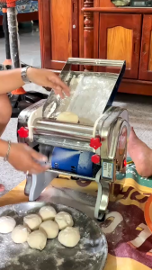 Máy cán bột bánh bao bánh gối pizza cắt sợi bánh canh khô mực khô bò chạy điện