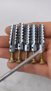 Steel Expansion Tube Pipe 100 Sets Self Tapping Screw Drilling Serrated Thorny Metal Wall Anchor Expansion Bolts Metal