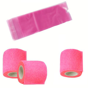 200Pcs Disposable Self-Adhesive Tattoo Machine Covers & 3 Rolls Self-Adhesive Grip Tape Hygienic Tattoo Supplies for Artists