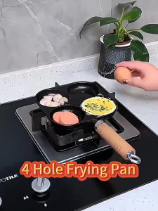 4 Hole Omelet Pan Cast Iron Frying Pan Multi Functional Breakfast Frying Pan For Hamburger