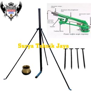 Paket sprinkler dan tiang tripot jet-45 Radius tembak 45 meter