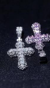 ItemMart Cross Pendant Necklace Cross Zircon Pendant Mens and Womens Gift Men Women Jewelry