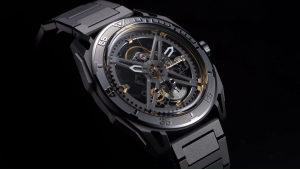CIGA design Skeleton Automatic Mechanical Watch · Falcon 43.5MM Round Case Self-developed Movement CD-02 Back-to-Front Skeleton Design Round Steel Case H-Linked Steel Bracelet 5ATM Water Resistance