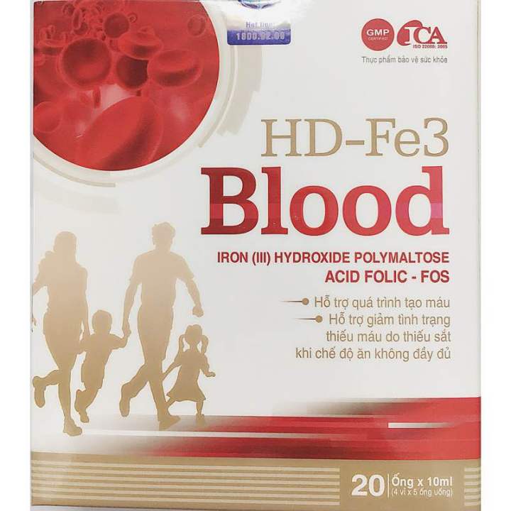HD-Fe3 Blood - Giúp Bổ Sung Sắt Giảm Thiếu Máu Hiệu Quả Hộp 20 Ống HD-Fe3 Blood - Giúp Bổ Sung Sắt Giảm Thiếu Máu Hiệu Quả Hộp 20 Ống | Lazada.vn
