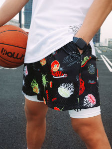 BALLHO | Quần Short Bóng Rổ In Hình Retro Khô Nhanh
