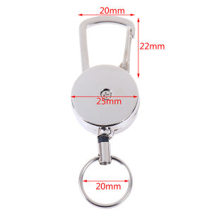 EELHOE | New Retractable Pull Key Ring Chain Clip Carabiner Holder Recoil Extends To 50cmAcc