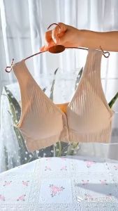 ALPLUME Seamless Nursing Bra For Breastfeeding Pregnant Women Front Opening Buckle No Steel Ring Gathers Prevent Sagging Cotton Breathable Soft Seamless Anti-overflow Underwear