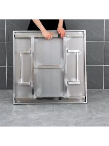 ส่งของในไทย โต๊ะพับสแตนเลส พับได้ แข็งแรงทนทาน โต๊ะพับอเนกประสงค์ ไม่จำเป็นต้องติดตั้ง ชั้นวางสแตนเลส ทนต่อการเกิดสนิม