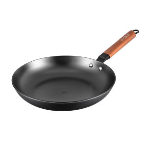 Konco Cast Iron pan Frying Pan Flat Pan Fried Steak Wok Uncoated Pot Kitchen Cookware for Gas Stove and Induction Cooker