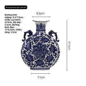 Bình Gốm Trắng Xanh Trung Quốc