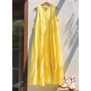 Váy Không Tay Dáng Rộng Mùa Hè Cho Nữ Cỡ Lớn 300 Pound Váy Dài Không Tay Phong Cách Pháp Dopa Dành Cho Em Gái Mũm Mĩm