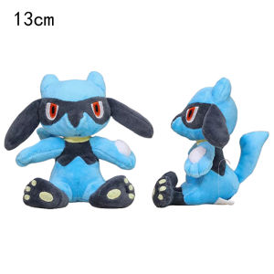 Takara Tomy | Lucario Riolu Pokemon Plush Toy Lucario Riolu Mega Evolved Soft Stuffed Doll Cartoon Anime Games Plushies Halloween Gifts
