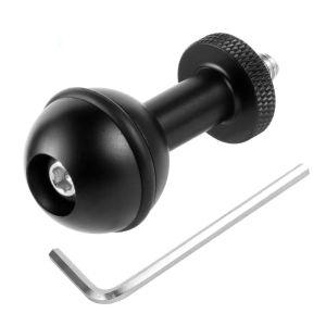 1inch Ball Head Adapter 1/4" M5 Screw Fixed Mount Underwater Diving Tray Flash Light Bracket for Gopro Insta360 OSMO 360 Holder