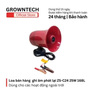 Loa bán hàng dùng bình kèm kẹp phóng thanh ghi âm phát lại ZS-C24 25W 168L có bluetooth