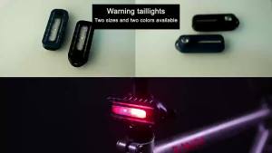 ESMARTER | Portable LED Rear Bike Lights 4Gear Multi-Function Night Cycling Headlight Taillight Set with Riding Warning Light for Outdoor