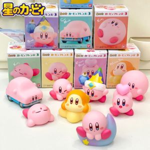 Bandai Authentic Kirby and Friends 3-Shot Blind Box Candy Toy Hand-Made Pop Mart Car Desktop Ornaments